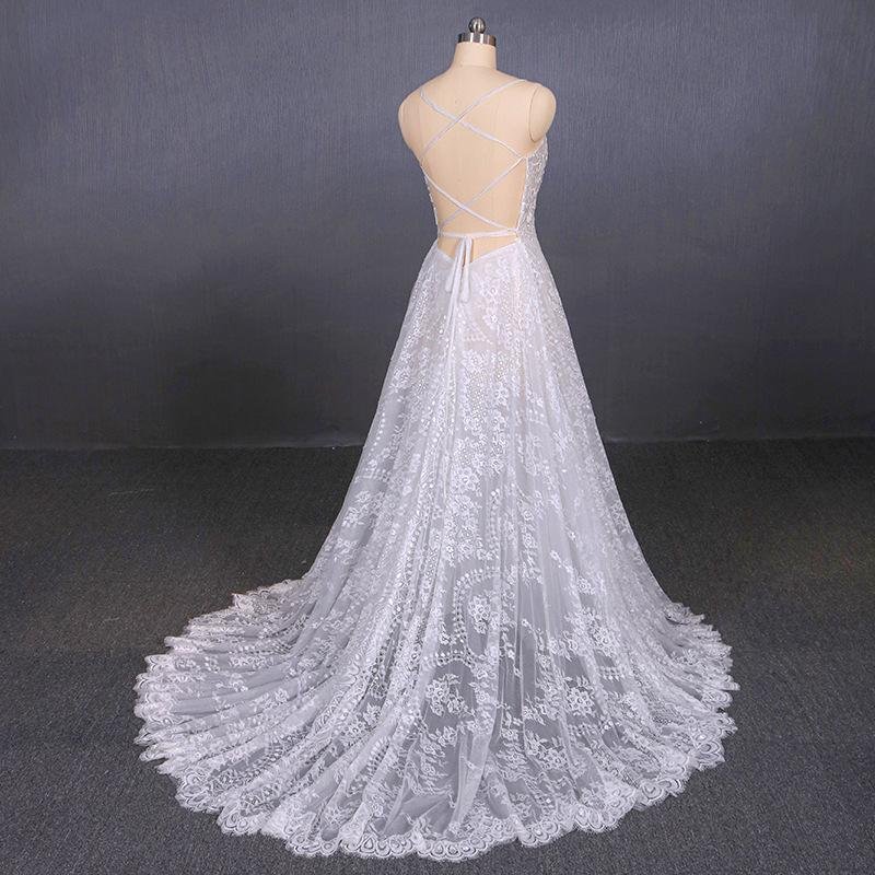 a line spaghetti straps long elegant wedding dresses with lace dmq11 a line spaghetti straps long elegant wedding dresses with lace dmq11