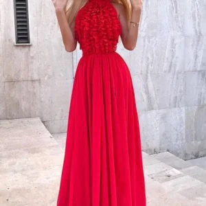 import placeholder for a line jewel floor length red chiffon lo 160219828