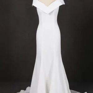 Wedding Dresses import placeholder for mermaid v neck off white simple wedding 160220250