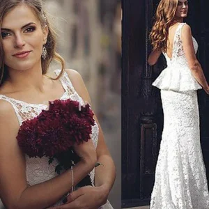 Wedding Dresses import placeholder for romantic sheath backless lace wedding dr 160219897