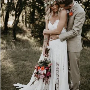 Wedding Dresses import placeholder for sheath spaghetti straps backless hi low 160219949